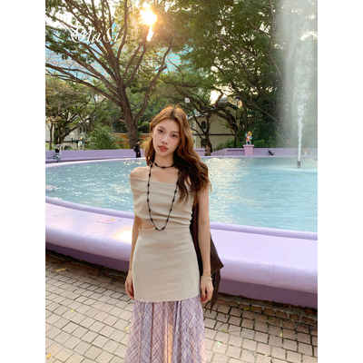 【清仓6折】小蛮腰 不规则腰间设计感针织连衣裙