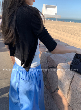 44AaSi 好搭选手 本期bi入清冷感半袖天丝轻薄慵懒防晒开衫女夏