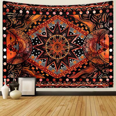 1pc Vintage Sun, Moon Tapestry, Bohemian Tapestry, Hippie St