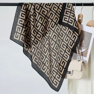 Scarf Women Satin Silk Neck Brand Square Luxury 70cm Fashion