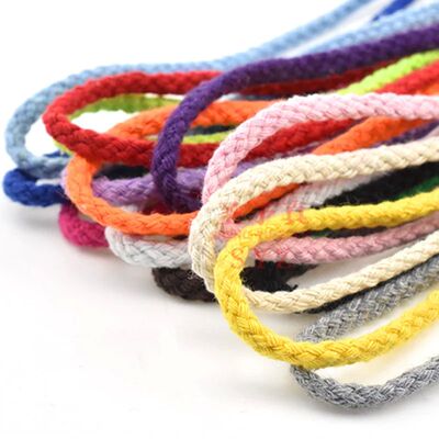 5yards/Lot 6mm 100% Cotton Rope Decorative Twisted Braided C