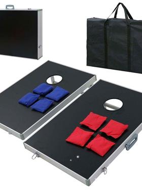 cornhole bean bag toss户外可携式铝合金折叠投掷沙包游戏台套装