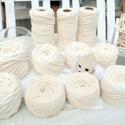 Macrame Cord 1/2/3/4/5/6/8/10/12mm Natural Cotton Cord Twist