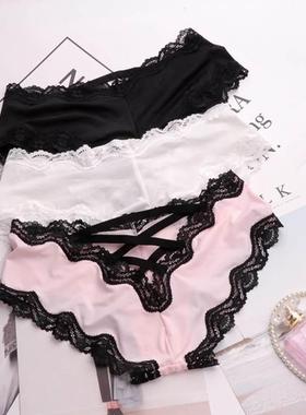 newSP&CITY Bandage Deign Hollow Out Silk Sexy Panties Sex W