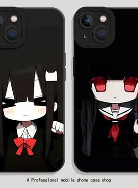 火凤可爱呆萌少女适用苹果16promax/17/iPhone12/14/15plus手机壳17手机壳小米15黑色13红米k80华为OPPOvivo