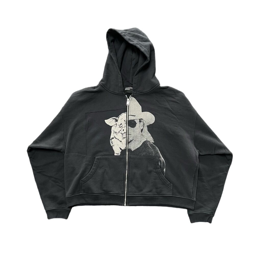 Erd 24Ss Melancholy Rich Second Generation Pigman Patchwork Hooded Zipper Sweatshirt Outwear Zip Hoodie