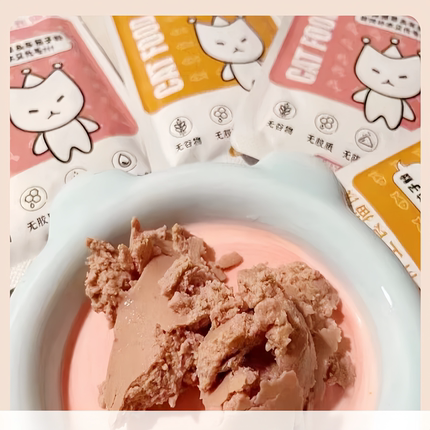 【10袋】全价主食湿粮鲜补水猫饭软罐头鸡肉鱼肉鸭肉鸽肉80g/50g