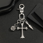 新款 饰品 金属钥匙扣十字架长钉钥匙环挂件包包钥匙圈配饰男女装