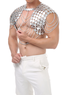 性感背心成人特色金属链吊带链条亮片拼接胸带情调趣味内搭欧美风