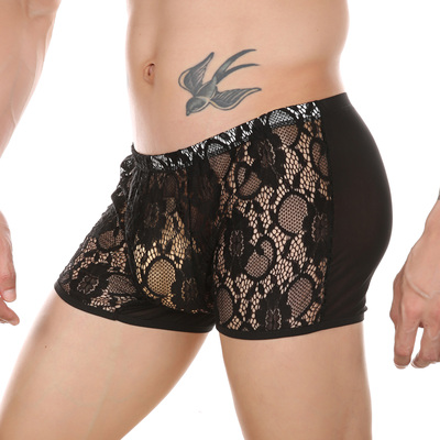 男士性感内裤透明情调趣味平角裤