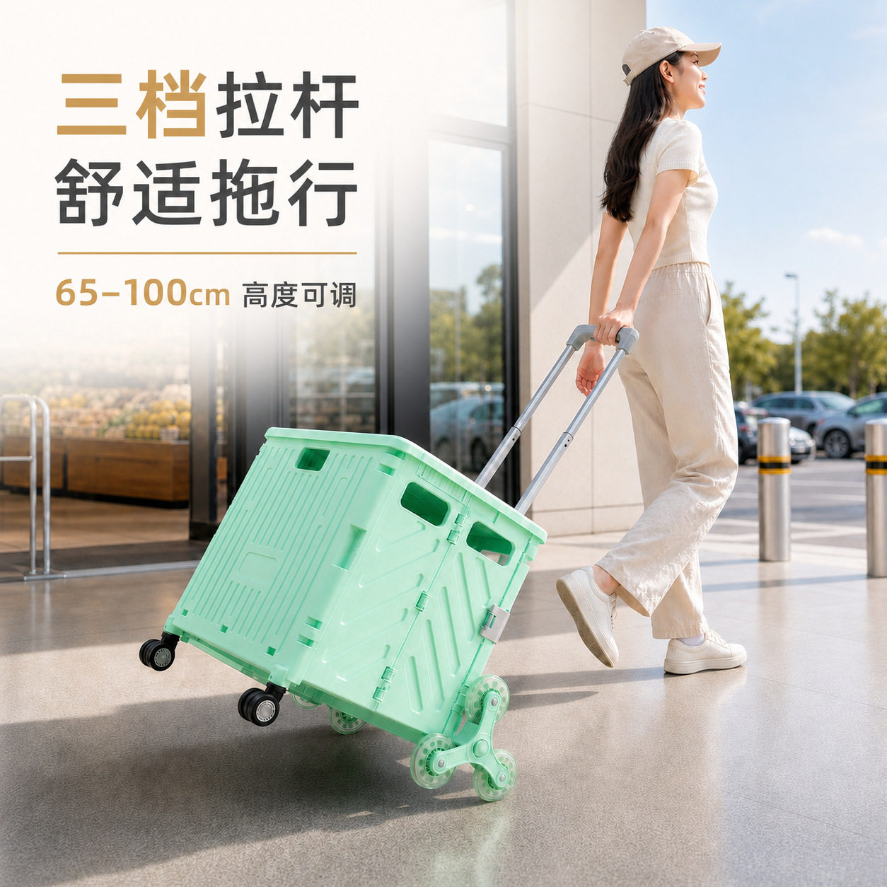 便携可折叠购物车家用买