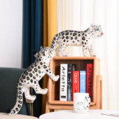 雪豹仿真PP棉毛绒公仔玩偶玩具西宁野生动物园生态文创