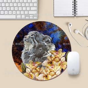 【天音文创】兔狲三郎仰望小号圆形鼠标垫