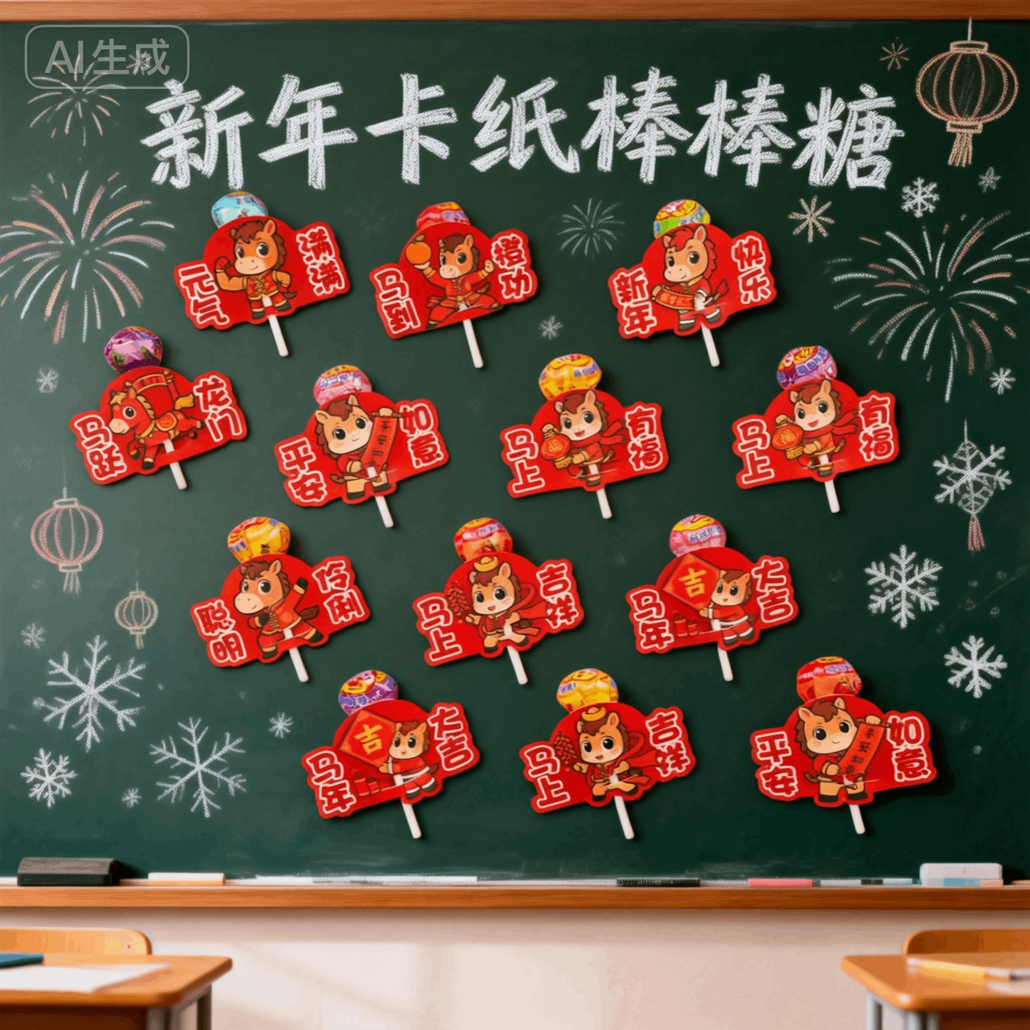 2026新年棒棒糖马年棒棒糖奖励学生插卡纸商场装饰糖果零食儿童,零食/坚果/特产,传统糖果,淘宝优惠券,粉丝福利购,淘宝优惠卷