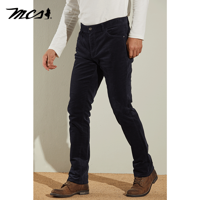 MCS复古高级灯芯绒舒适休闲长裤