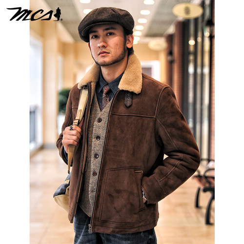 MCS冬季时尚巴恩风皮衣