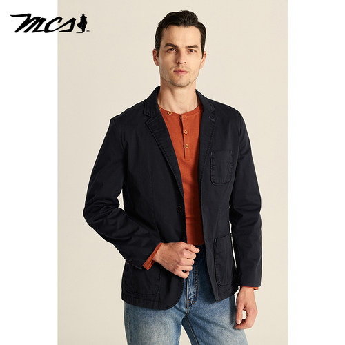 MCS源自万宝路弹力修身西服外套