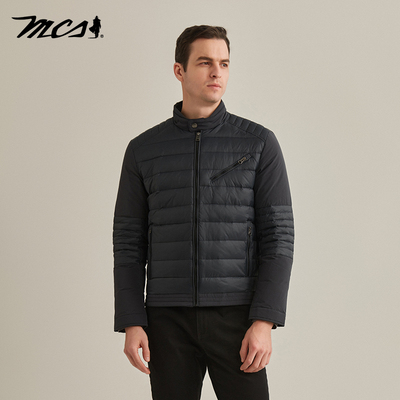 MCS美式90白鸭绒高级黑色羽绒服