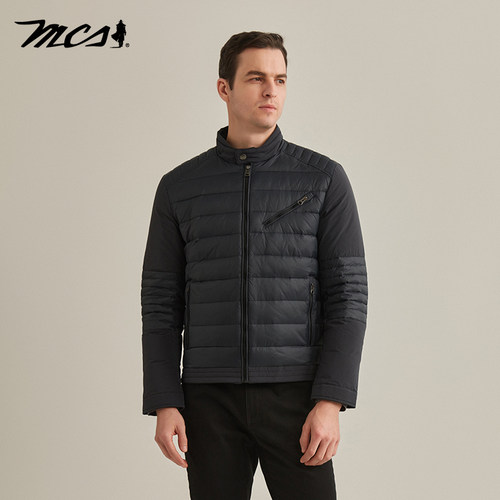 MCS美式90白鸭绒高级黑色羽绒服