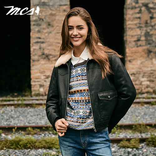 MCS源自万宝路女款工装羽绒皮衣