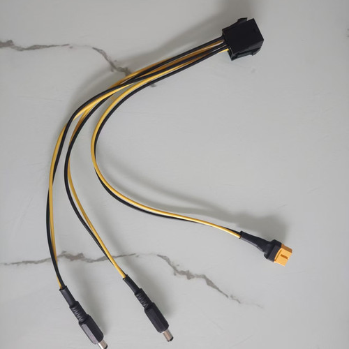 8P母转DC5525/XT60纯铜转接线