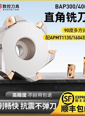 美日直角铣刀盘BAP数控飞刀盘300R400R加工中心铣床1604/1135刀片