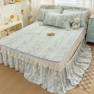 秋冬加厚立体雕花绒可拆卸床裙床笠二合一遮丑下摆床罩单件被套