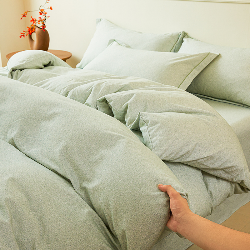 A类纯色磨毛被套单件纯棉