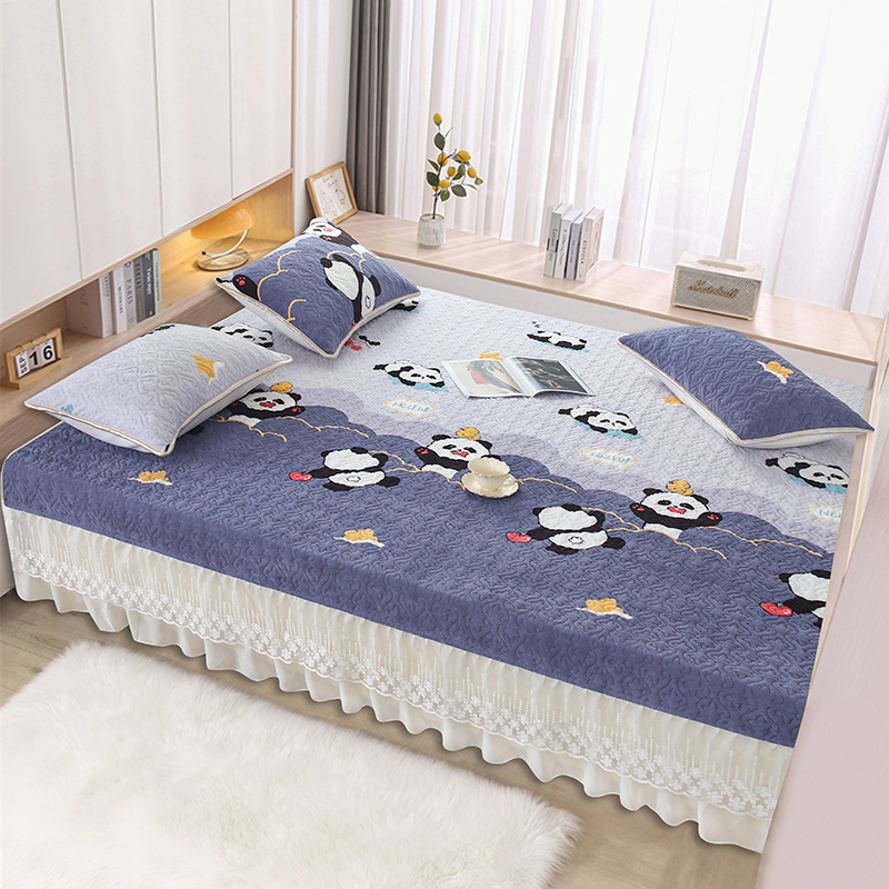 定制牛奶绒夹棉榻榻米的专用床盖
