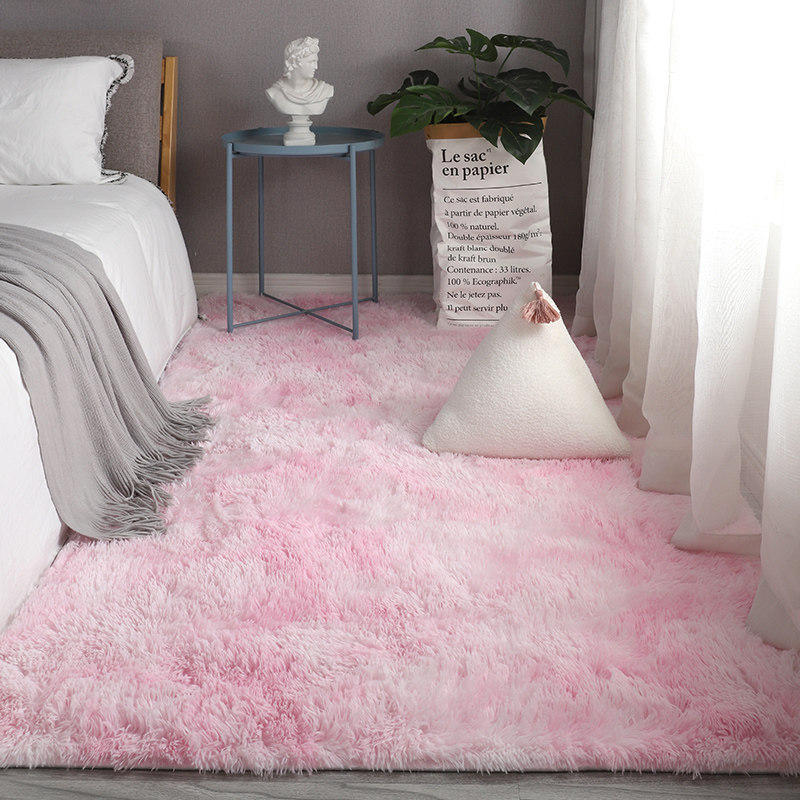 粉色卧室地毯床边毯少女ins房间布置女孩儿童房毛绒可睡可坐地垫,居家布艺,地毯,淘宝优惠券,粉丝福利购,淘宝优惠卷