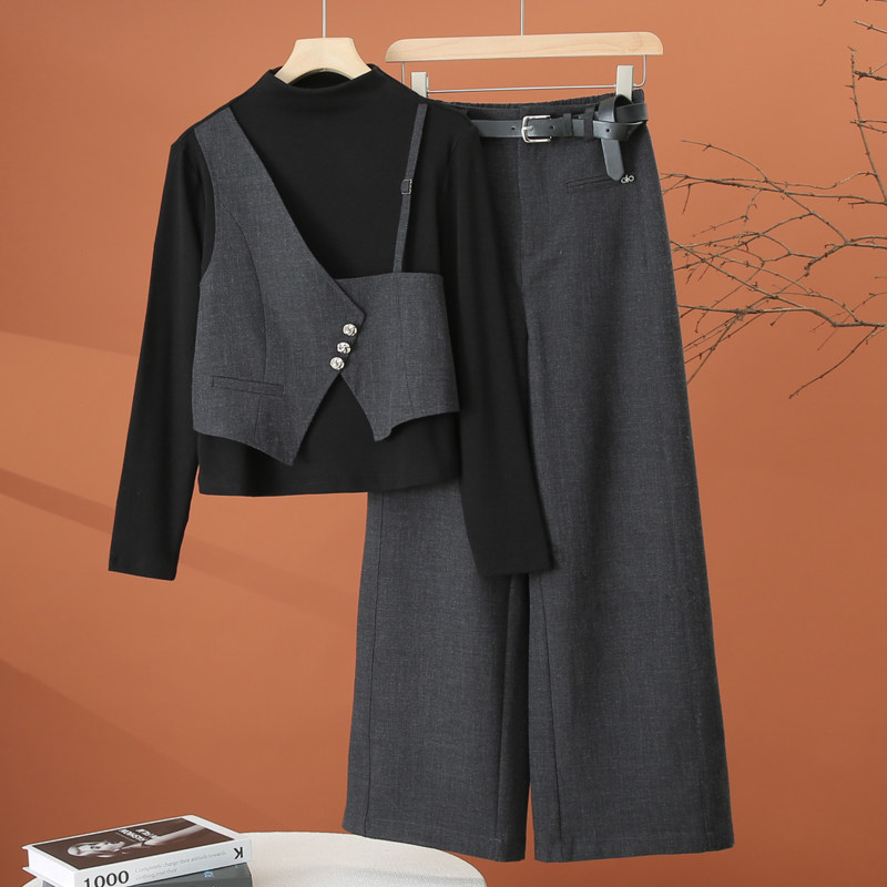 时尚西装阔腿裤套装女春季2026年新款女装洋气减龄时髦女士两件套