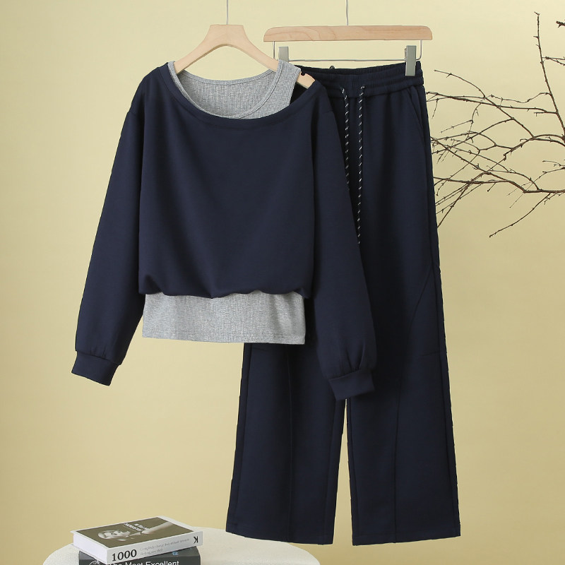 时尚休闲运动套装女春季2026年新款洋气减龄女士卫衣阔腿裤两件套