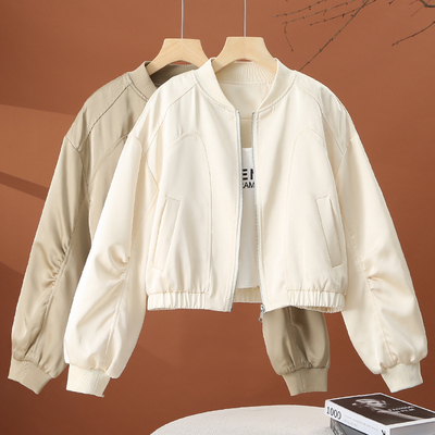 缪真韩版短款圆领外套女