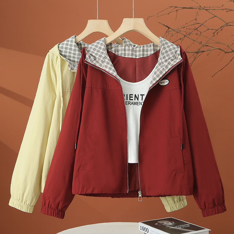 休闲连帽外套女春秋款2025新款