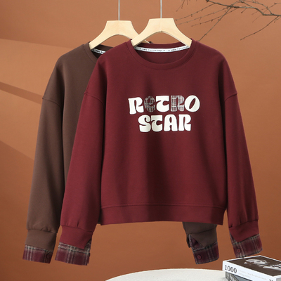 缪真宽松韩版字母卫衣女