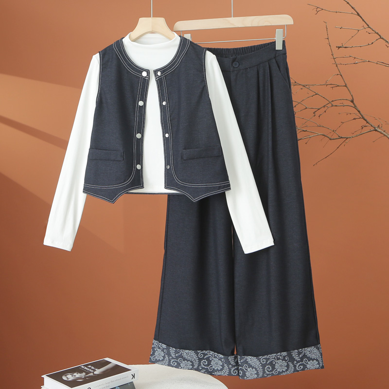 时尚牛仔套装女秋季2025新款