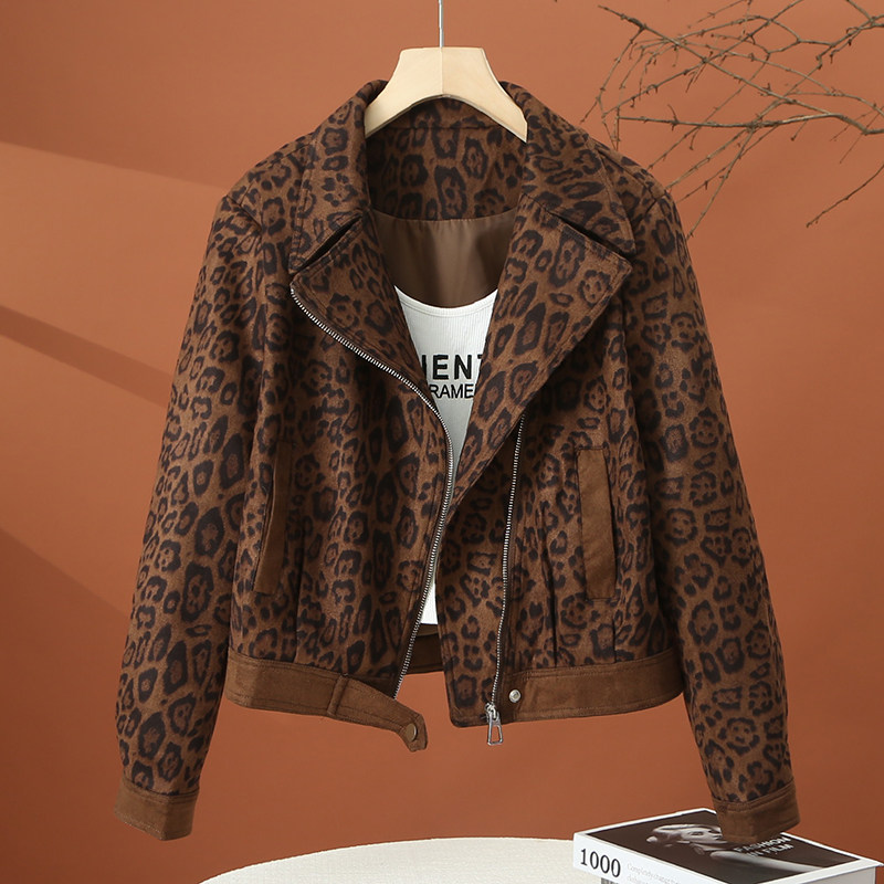 小个子豹纹外套女春秋2026新款西装夹克外衣时尚洋气休闲短款上衣,女装/女士精品,短外套,淘宝优惠券,粉丝福利购,淘宝优惠卷