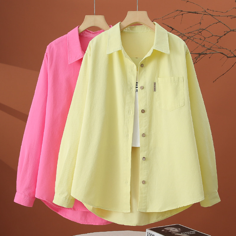 长袖衬衫女装2026春季新款宽松显瘦女士上衣洋气减龄百搭衬衣外套
