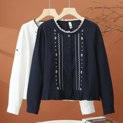 秋季长袖衬衫女2025新款