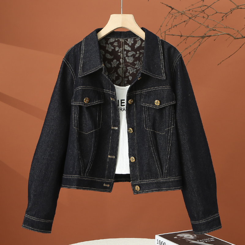 小个子短款牛仔外套女春秋