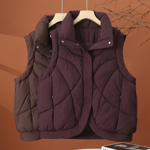 短款立领棉马甲女秋冬2025年新款棉衣坎肩小个子女士背心外套外穿