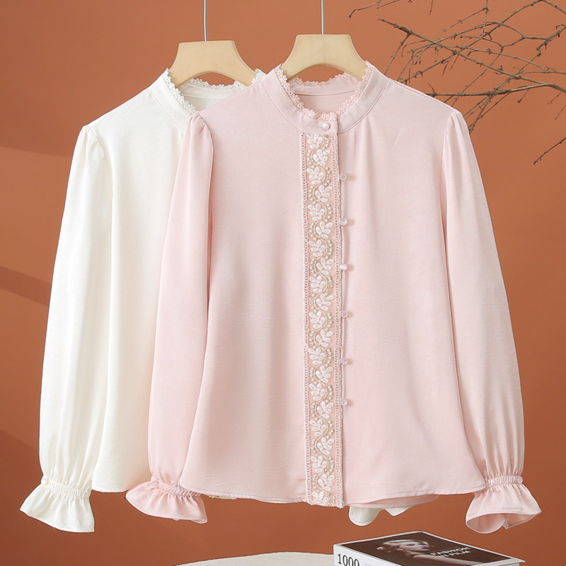雪纺衬衫女长袖2026春装新款宽松洋气减龄女士上衣设计感别致衬衣