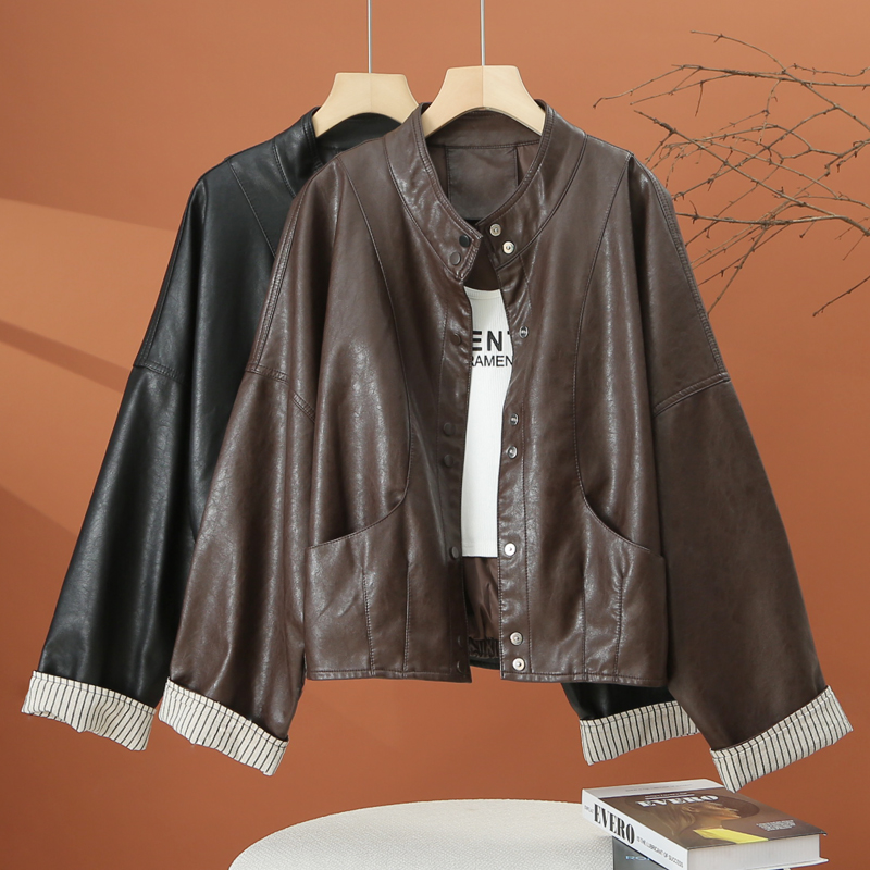 皮衣外套女小个子2025新款
