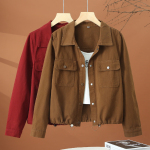 短款衬衫外套女春秋2026新款宽松夹克外衣小个子韩版休闲女士上衣