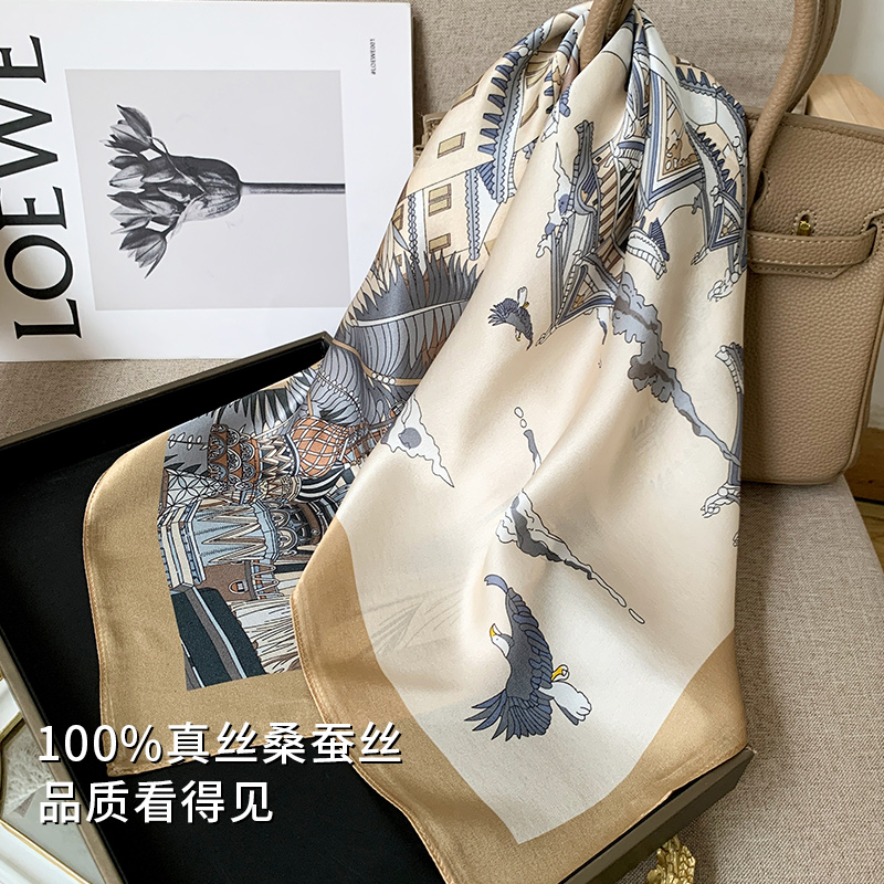真丝方巾2025新款防晒高端丝巾