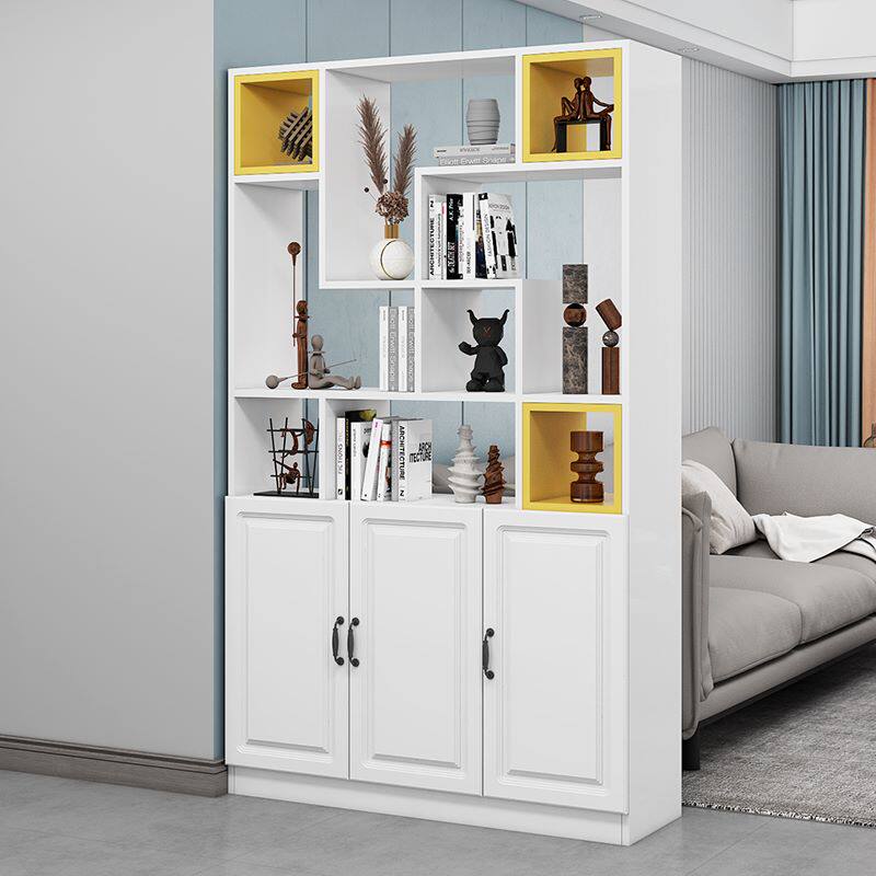 客厅隔断柜入户实木玄关柜鞋柜一体现代酒柜简约屏风柜间厅柜定制