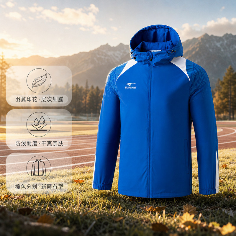 SUNAIS舒莱狮羽焰连帽风雨衣730349/730350儿童成人款图片