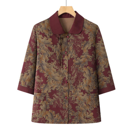 【751-800】中老年春秋薄款外套奶奶装保暖马甲妈妈装老太太上衣