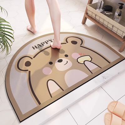 软硅藻泥吸水速干浴室卫生间门口脚垫防滑地垫厕所门垫地毯硅藻土