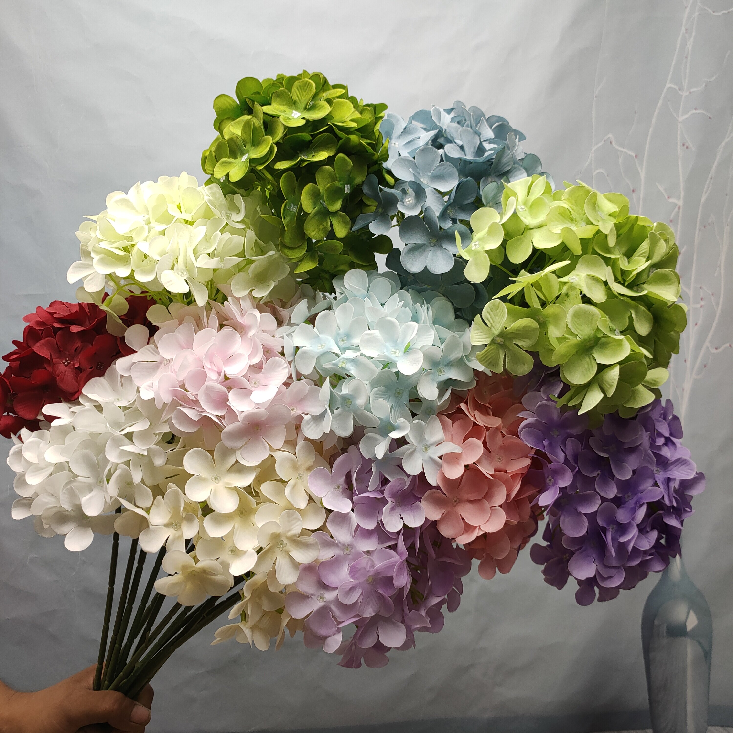 90片大绣球婚庆仿真花批发